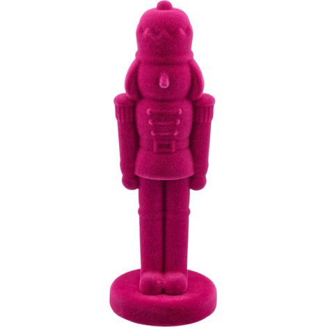 Nussknacker beflockt pink Ø 11 cm x 31 cm