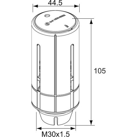 HE Thermostat-Kopf Halo-B Danfoss-RA Set mit eingebauten Fühler, Behördenmodell