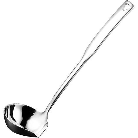 Louche de cuisine en acier inoxydable 304, louche lumineuse avec bec verseur pour servir (1/5)