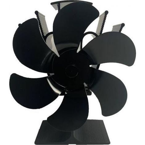 Ventilateur Poele à Bois 6 Pales Ventilateur Cheminée Alimenté à la Chaleur Ventilateur Silencieux avec Protection Contre le Surchauffe pour Poêle à Bois Cheminée Gaz Bûche Poêle à Granulés