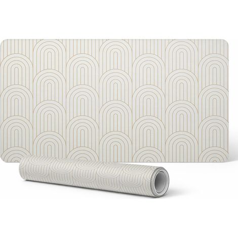 Alfombrilla protectora para escritorio o mesa, con dise帽o retro arqueado, 100x50 cm.