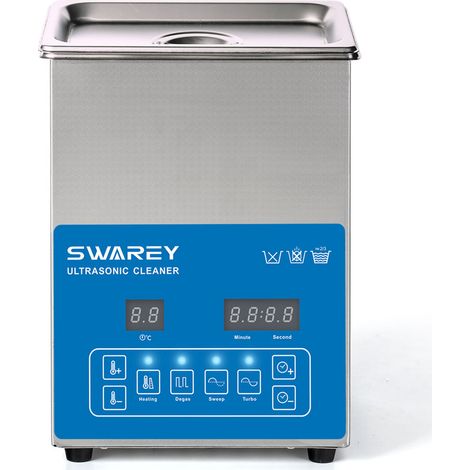 SWAREY 2.5L Ultraschallreinigungsgerät Ultraschallreiniger Ultraschall Reinigungsgerät Cleaning Timer and Heating for Dentures, Jewellery, Watches, Necklaces, Glasses, Industrial Accessories (1/5)