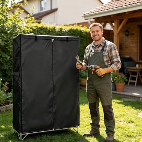 Housses pour étagères en fil Fenêtre Transparente Anti-Poussière (1/5)