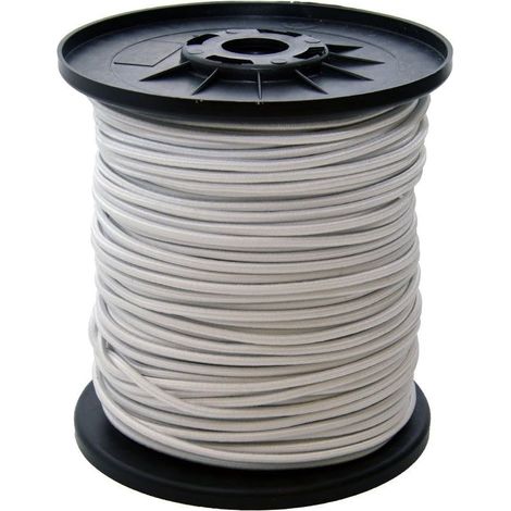 Corde élastique blanche - 30 mètres - Nylon tressé 8mm - Haute extensibilité - Bâches et arrimages - Diamètre 8 mm