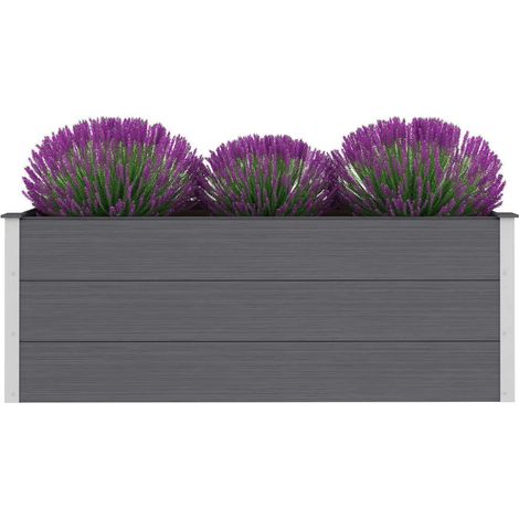 INLIFE Lit surélevé de jardin WPC 150x50x54 cm Gris (1/5)