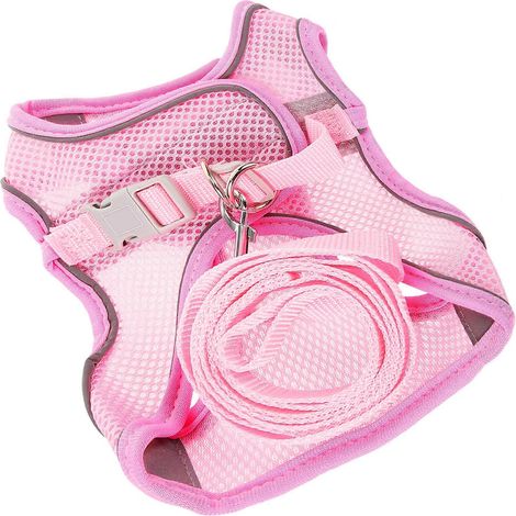 Strapazierfähiges Hundegeschirr mit Leine für das Hundetraining, 1 Set, Rosa (1/5)