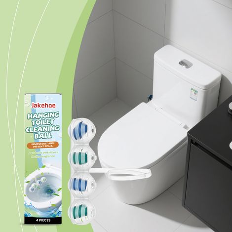Hängender Toilettenreinigungsball, entfernt Flecken, Kalk und Gerüche, kein Schrubben erforderlich, für Haushalts-Toiletten -- 4 Stück -- BIEMMEDUE (1/5)