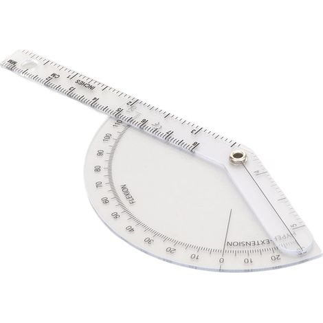Orthopädisches Goniometer – 1 Stück – Transparenter Kunststoff – 120°-Gelenkmessung – Für medizinische und zeichnerische Zwecke – Präzisionsinstrument (1/5)