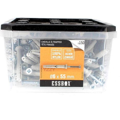 ESSBOX de 150 Chevilles Clous TF 6X55 Acier (1/2)