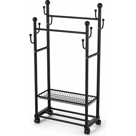 Porte-manteau Mobile Multifonction Cactus pour Chambre Noir 80 cm (1/5)