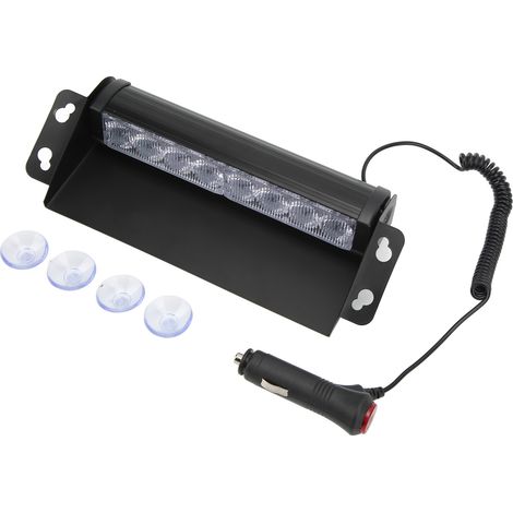 Lampe Flash LED d'Avertissement Pare-Brise Intérieur Gyrophare Universel pour Véhicules Modifiés Rouge et Bleu (1/5)