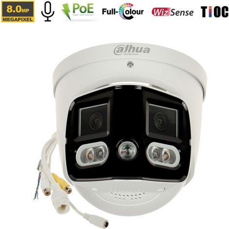 Dahua Telecamera Dome 180° IP 8Mp TiOC Ottica 2.8 mm - IPC-PDW3849-A180-AS-PV S
