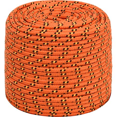 Corde de bateau, Corde de Chanvre, pour la Décoration, le Bricolage, le Jardinage Orange 6 mm 100 m Polypropylène OIB8096E (1/5)