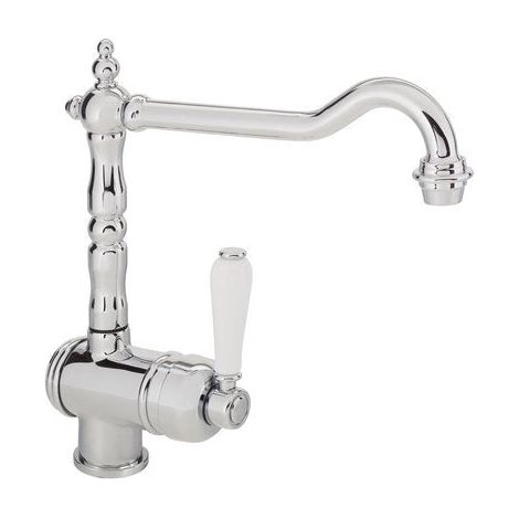 [NEUWERTIG] B-Ware Küchenarmatur Mindelo Messing 2 Rohre Chrom 30cm Höhe 5cm Durchmesser 1,2kg (1/2)