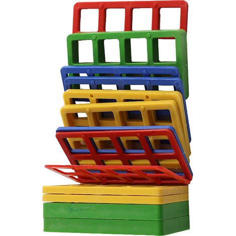 Relaxdays Entretoises, set de 120, plastique, 4 tailles, 1,5–10 mm, cales pour fenêtres, cales de soutien