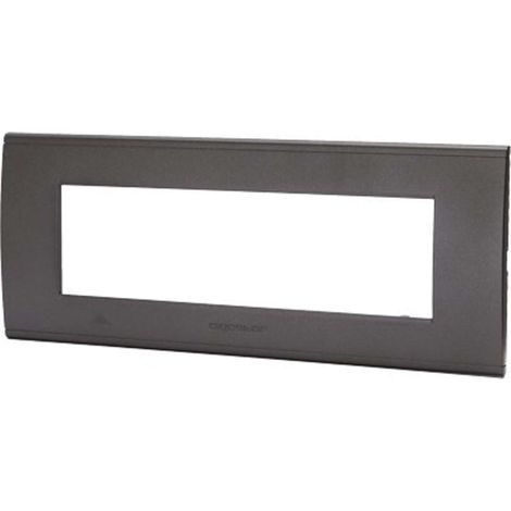 PLACCA COPRIFRUTTI ABL - NERO POSTI 7 MM 208X85 - 8 pezzi