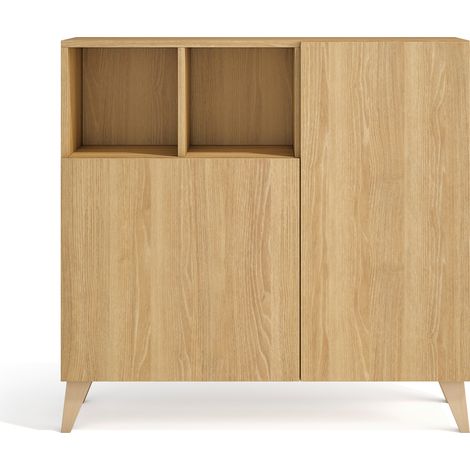 HERDASA, Zapatero modelo MOSS,  87x90x27, roble dorado - frente roble dorado