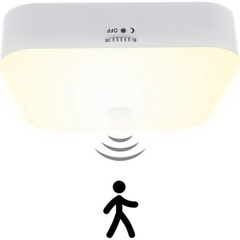Plafonnier LED - Lampe sans fil rechargeable - Lampe LED à piles avec détecteur de mouvement - Plafonnier sans fil - Grenier, escalier - Lumière chaude (1/5)