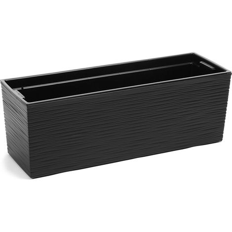 KADAX Blumenkasten aus Kunststoff, 18,5x56 cm, Schwarz (1/5)