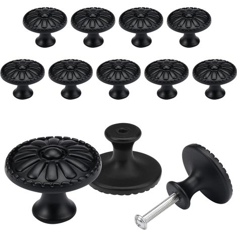 Knop - Floriforme - Plástico ABS - Para Armarios Cajones y Muebles - 12 Unidades (1/5)
