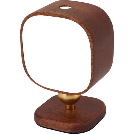 Lampe murale magnétique en bois, lampe de chevet carrée portable, veilleuse murale à intensité variable, couleur noyer (1/5)