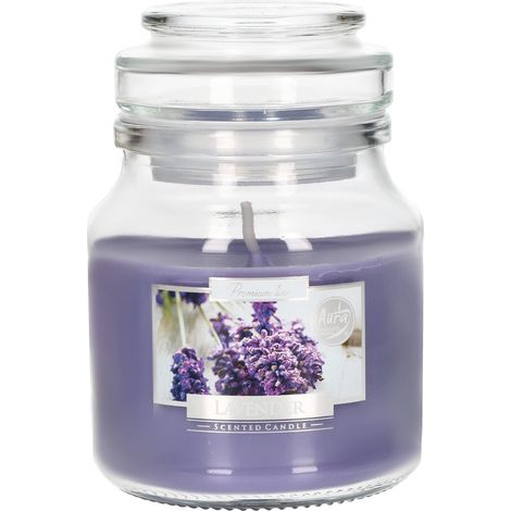 KOTARBAU Bougie parfumée dans un verre avec couvercle - Idée cadeau - Bougies décoratives d'aromathérapie - Durée de combustion jusqu'à heures (petit, lavande) (1/5)