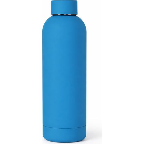 Botella térmica de acero de 500 ml para bebidas frías y calientes, color azul. (1/5)