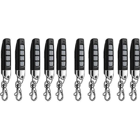 10er-Pack kompakte 433-MHz-Funk-Duplikatoren mit Fernbedienung für Garagentore und Einfahrtstore – Universell kompatibel – Schwarz (1/5)