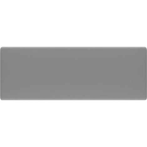 vidaXL Lavabo cuadrado rebosadero cerámica gris claro mate 41x41 cm (1/2)