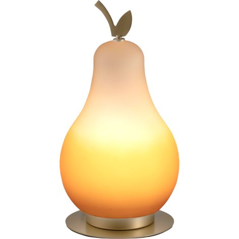 Lampe De Table Wilma 8W Led Intégrée 3000K Orange/Laiton Satiné, Variateur Tactile, Ip20, 230V, Design En Métal Et Verre - Wilma (1/3)