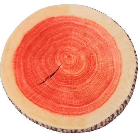 Coussin rond doux et chaud pour chat, housse amovible, forme réaliste de souche, idéal pour dormir en hiver avec un chaton ou un chiot. (1/5)