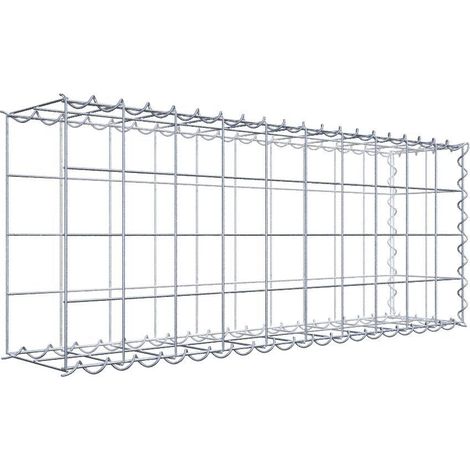 Gabiondeco - Gabion - Element de prolongation en longueur 100 cm x 40 cm x 20 cm (L x H x P). maille 10 x 10 cm. Spirale. Avert.: il manque une grille - Made in Germany (1/5)