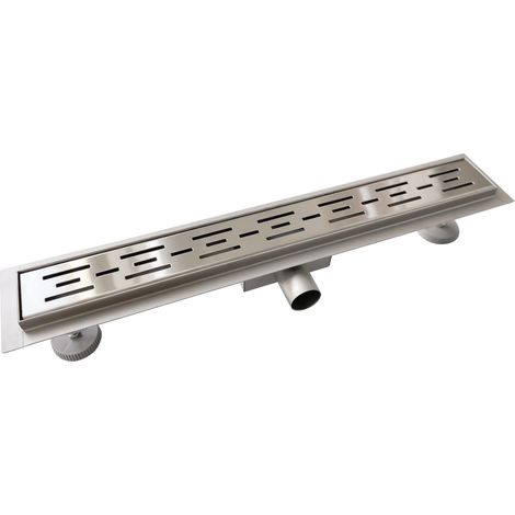Desagüe de ducha de acero inoxidable 2 in 1 Canaleta de ducha para cuarto de baño sumidero con sifón antiolores filtro de desagüe 90 cm