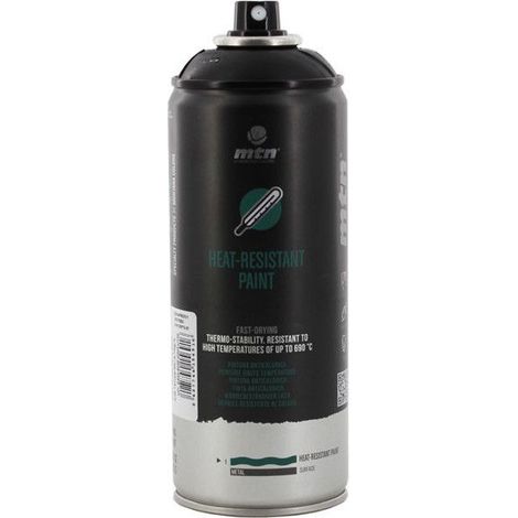 Bombe de peinture haute température - Noir - 400ml - MTN Pro