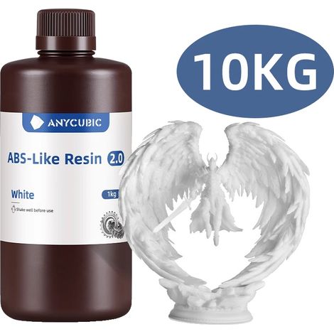 Resina per stampanti 3D, elevata resistenza, polimerizzazione rapida, colore bianco. (1/2)