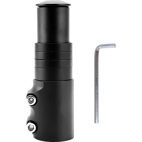 Vorbauerhöhung für Mountainbikes, verstellbare Vorbauverlängerung aus Aluminiumlegierung, für Rennräder und BMX-Räder, Schwarz, 28,6 mm (1/5)