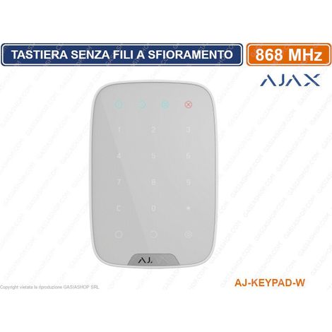 AJAX TASTIERA WIRELESS SENZA FILI A SFIORAMENTO ANTIFURTO ALLARME AJ-KEYPAD-W