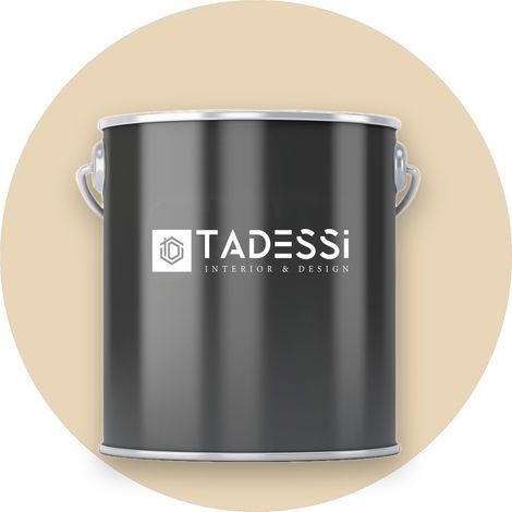 TADESSI Wall Select Wandfarbe Beige - Pastellbeige - abwaschbare Innenfarbe matt - Dispersionsfarbe - Geruchsarm und Lösemittelfrei