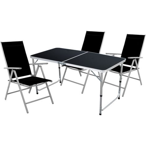 Camping - Garnitur 4-teilig silbergrau/schwarz-MMC330872B+3xMMC5000S (1/4)