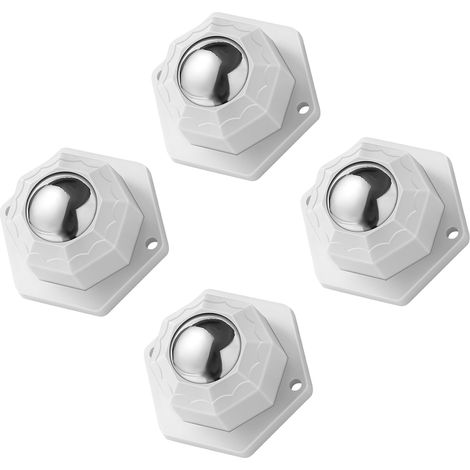 Lot de 4 roulettes à billes, capacité 200 kg, forme octogonale, pivot 360°, ABS et acier, pour meubles lourds, cuisine, salon（Q3 : Nouveaux produits pour le mois d'août） (1/5)