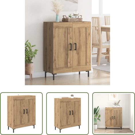 vidaXL Buffet bois - Buffet Chêne artisanal 69,5 x 34 x 90 cm (1/5)