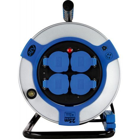 Bobina per cavi 25m IP44 Acciaio Acciaio 4 Strongs Acciaio inossidabile H05VV-F 3G1.5 (1/5)