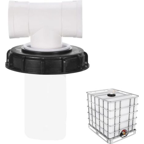 T-Forme Couvercle de Réservoir IBC avec Filtre en Nylon Lavable pour Réservoir d'eau de Pluie IBC 1000 litres,Filtre À Couvercle IBC Accessoires de Réservoir IBC,Filtre à Eau de Pluie en Nylon 165 (1/4)