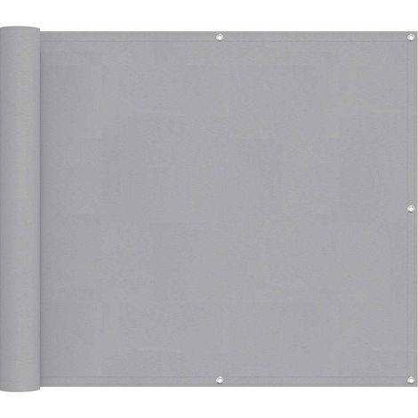 Balcony Screen Light Grey 100 x 600 cm Oxford Fabric vidaXL