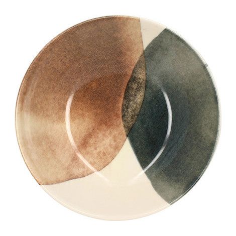 6 x assiettes creuses GAIA - 20cm - Grès - Novastyl