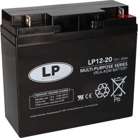 Landport Bleiakku 12V 20Ah AGM Batterie NSA LP12-20 T3