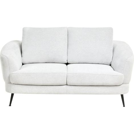 Sofa 2-Sitzer KJAER Stoff Cremeweiß