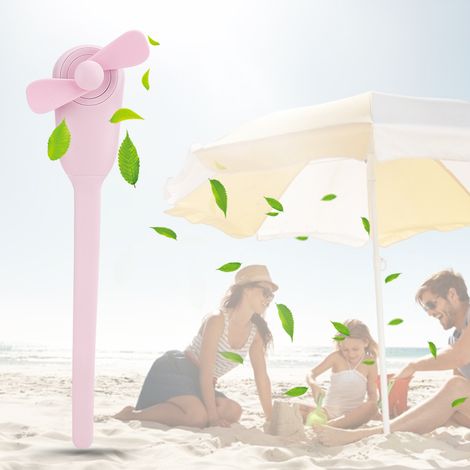 Ventilateur USB Mini Flexible Rose - Portable pour Bureau et Table de Chevet - Arrêt Automatique des Pales (1/5)