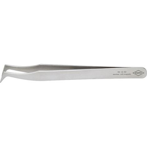 Brucelles de précision, Pointes : coudé, pointu, extra épais, Surfaces de préhension lisse, Surface antireflet mat, inoxydable, antimagnétique (1/5)