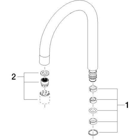 Dornbracht 90282221701-00 Bec de robinet Pièces de rechange